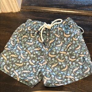 Fedeli boys green Blue Patterned Swim Shorts